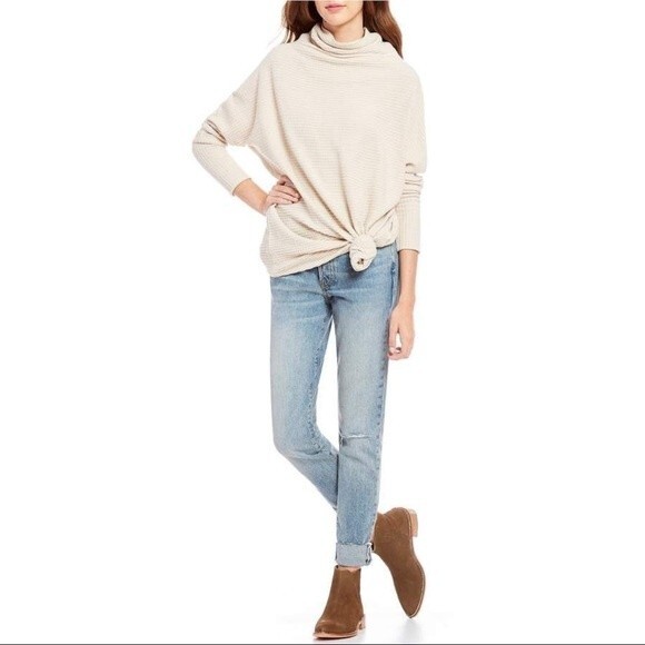 We The Free For Free People Beige Kitty Knit Thermal Size Medium - Picture 2 of 16